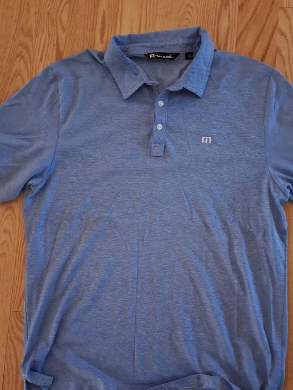 Travis Mathew Light Blue Heather Polo